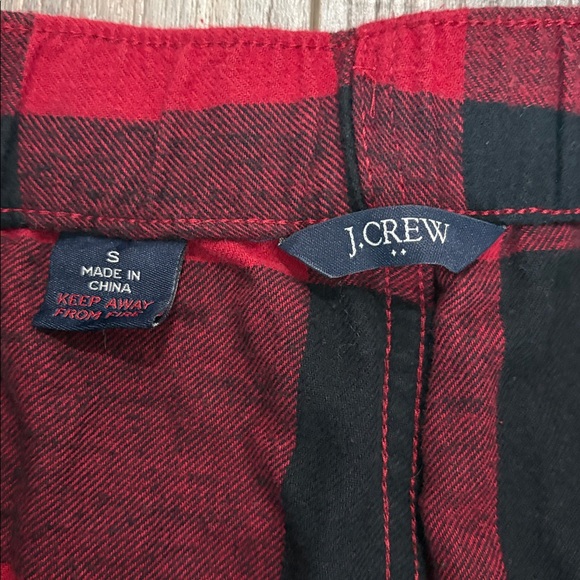 J. Crew Red Buffalo Check Plaid Flannel Pajama Small - Picture 5 of 7